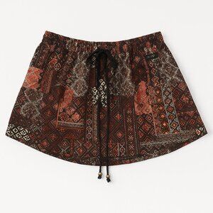NWT Forever 21 Boho Patchwork Flowy Mini Skirt – Size M/ 2/25$